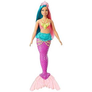 Barbie Dreamtopia Sereia Luzes e Brilho HDJ36 Mattel - Happily
