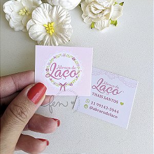 Mini Cartão com Verniz Total Frente