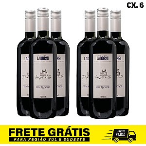 6 unidades - Vinho Fino Tinto Seco Tempranillo Sem Álcool - 720 mL