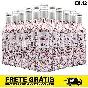 Caixa com 12 unid. -  Vinho Fino Ibiza Rosé Demi Sec Tempranillo 750 mL