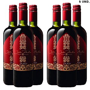 6 unidades - Vinho Canônico Tinto Seco João Paulo II Gradus Vocatus - 750 mL