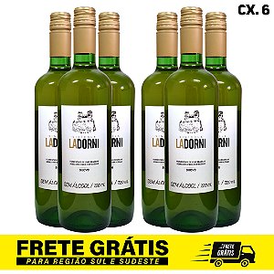 6 unidades - Vinho La Dorni Branco Suave Sem Álcool 720 mL