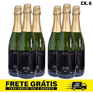 6 unidades - Vinho Espumante Branco Natural Brut 750 mL