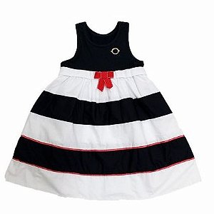 vestido infantil gola marinheiro