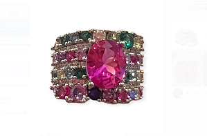 Anel Turmalina Pink