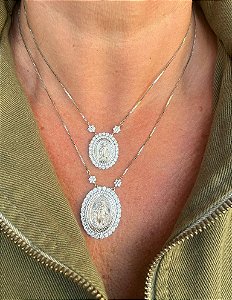 Colar Medalha Milagrosa Grande