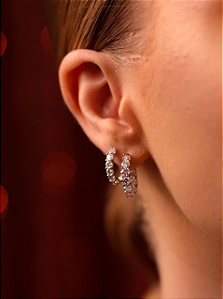 Brinco Argola Moissanites M