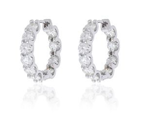 Brinco Argola Moissanites M