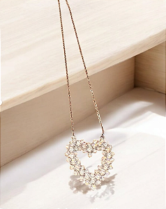 Colar Coração Moissanite
