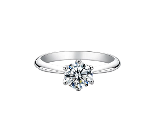 Anel Solitario Moissanite 0.5 CT
