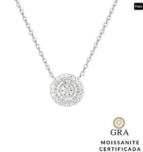 Colar Pizza Moissanite