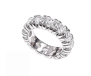 Aliança Moissanite Inteira