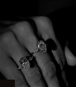 Anel Gota Moissanite