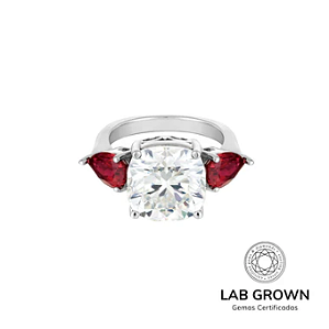 Anel Rubi Lab Grown