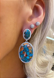 Brinco Mosaico Turquesa