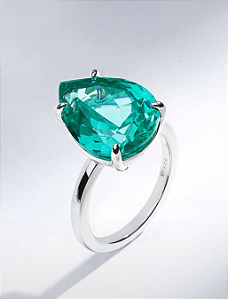 Anel Turmalina Lab Grown