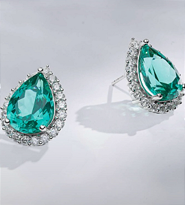 Brinco Turmalina Lab Grown Moissanite