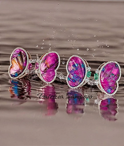 Brinco Borboleta Turquesa