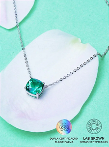 Colar Emerald com Esmeralda de Laboratório Lab Grown
