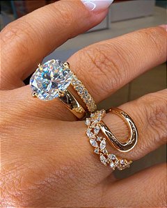 Anel Glam Moissanite