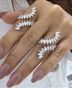 Anel Navete Moissanite