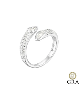 Anel Cravejado Moissanite