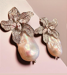 Brinco Orquidea Barroca