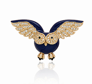 Broche Coruja Ouro