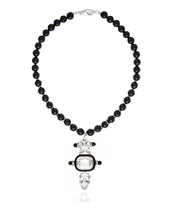 Colar Pingente Cristal Max Prata