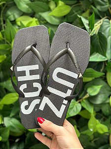 SCHUTZ CHINELO JELLYS PRETO