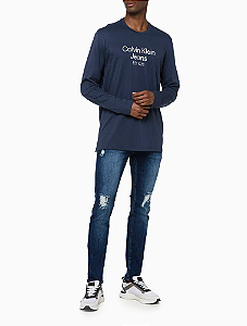 CALVIN KLEIN JEANS CALÇA JEANS DESTROYED MÉDIO