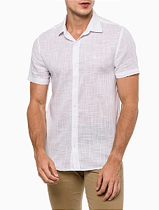 CALVIN KLEIN JEANS CAMISA MC CKJ ALG FLAME BRANCA
