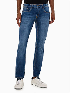 CALVIN KLEIN JEANS CALÇA JEANS SKINNY 5 POCKETS AZUL MÉDIO