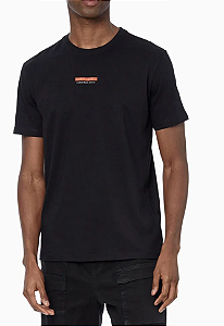 CALVIN KLEIN JEANS CAMISETA MANGA CURTA COPYRIGHT PRETA