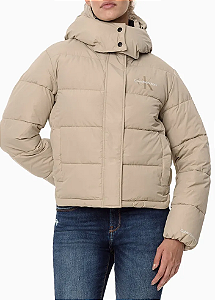 CALVIN KLEIN JEANS JAQUETA ACOLCHOADA LOGO NO PEITO AREIA