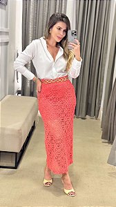 SAIA LONGUETE RENDA CORAL