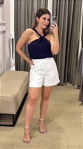 LADO AVESSO SHORTS ALFAIATARIA BRANCO