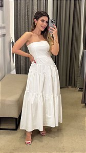 VESTIDO MIDI AMPLO MIRELA OFF WHITE