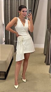 CONJUNTO GLITZ CROPPED E SHORTS-SAIA OFF WHITE
