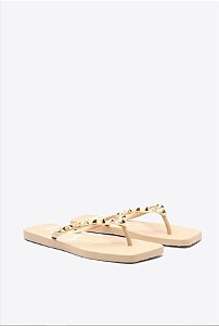VICENZA CHINELO FEMININO FLAT TULUM FANCY  FLOPS BEGE
