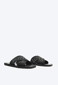 SCHUTZ FLAT CROSS BLACK