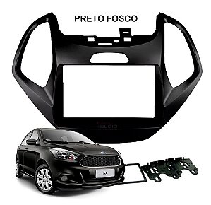 Moldura Painel 2 Din Ford Ka 2014 a 2018 Preto Fosco Fiamon