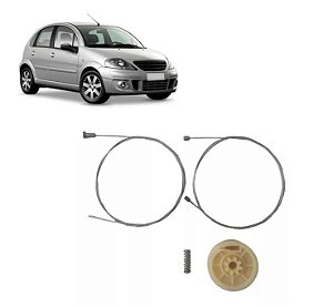 Kit Reparo Maquina Vidro Citroen C3 2010 a 2013 4pts Dianteira