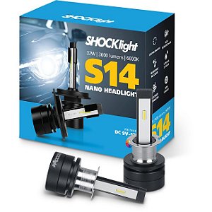 Par Lampada Led Nano Shocklight S14 H3 6000k 12v 32w 3600 Lumens