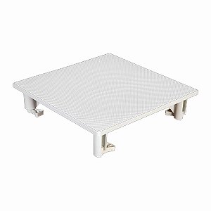 Arandela Quadrada Som Branca Plástica 120w Sem Borda 6"