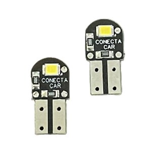 Par Led T10 Pingo Lampada Premium Esmagada 6500k 12v CLT10