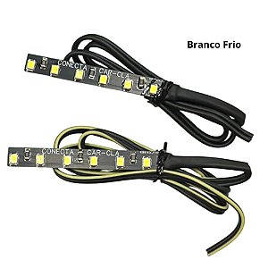 Par Led Para Carro Assoalho Luz Cortesia Cor Branco Frio 6500k Veiculos 12v