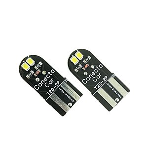 Par Led T20 Lampada Carro Esmagada Grande 6500k 12v CLT20