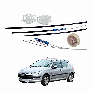 Kit Reparo Maquina Vidro Dianteira Peugeot 206 2001 a 2010