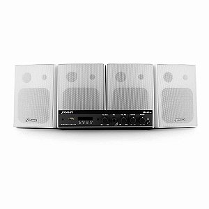 Kit Som Ambiente Amplificador + 4 Caixas de Parede PS 200